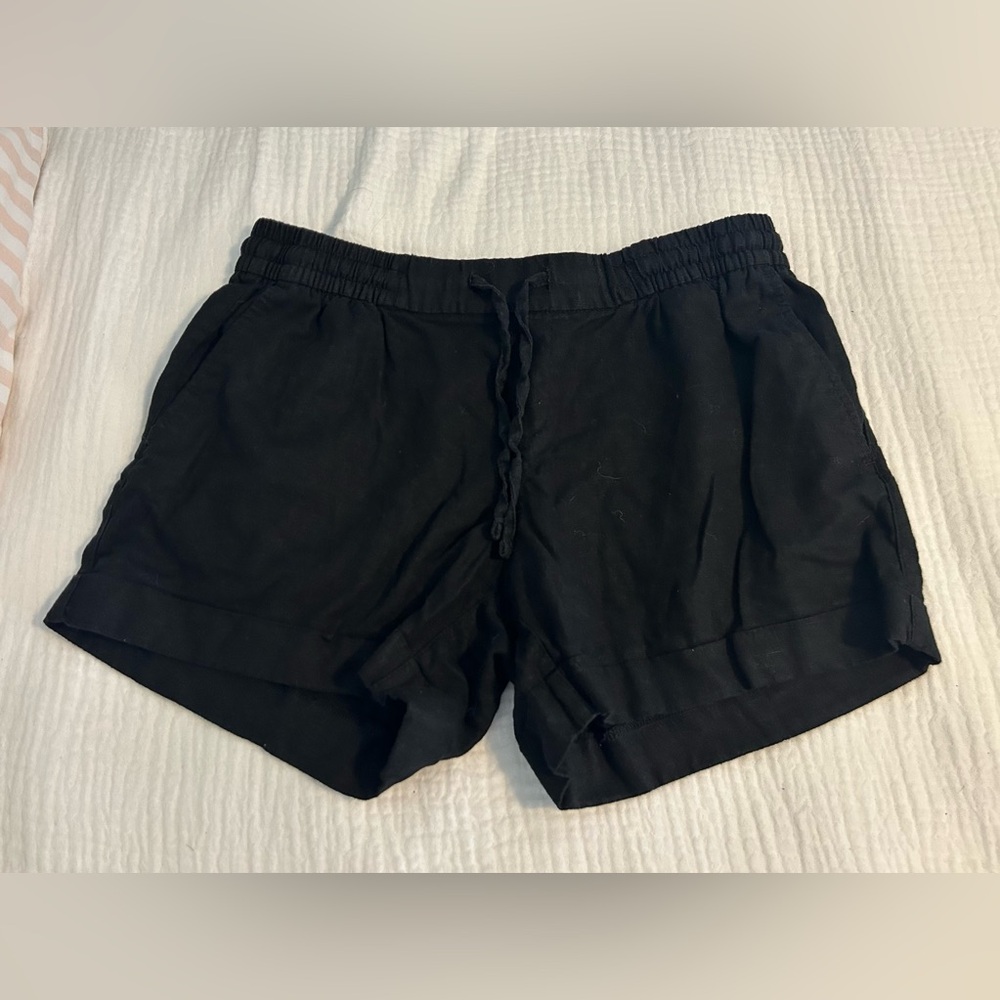 Old Navy Black Linen Shorts